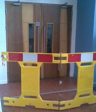 Corridor blocked off Corridor blocked off